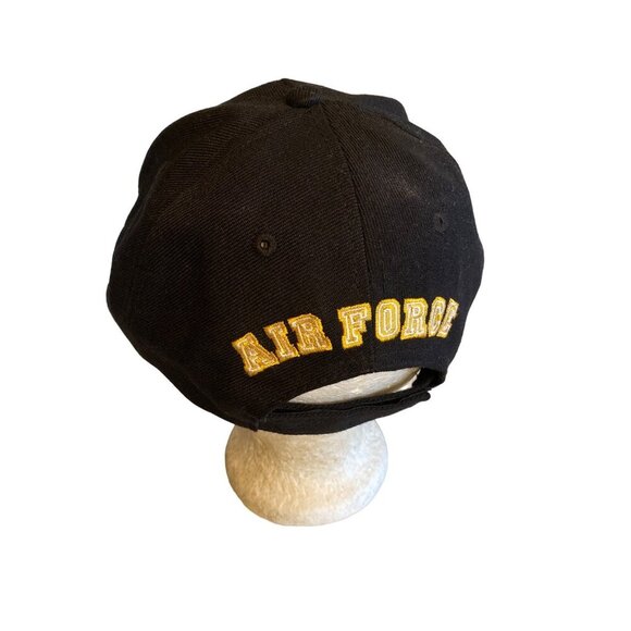 Retired Air Force Black Adjustable Baseball Hat With Embroidered Logo & Text - Picture 4 of 8